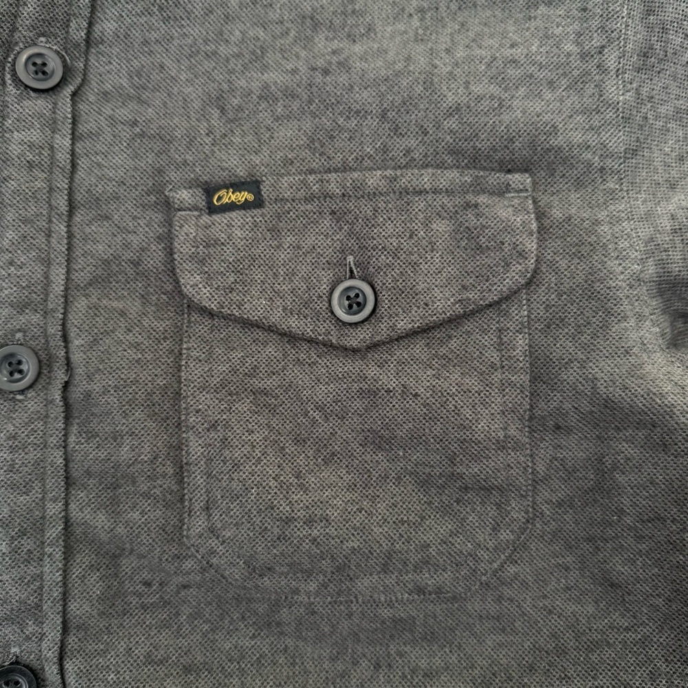 Men’s Obey Field Master Quilted Lined Flannel Button Up Jacket Size Small - Picture 3 of 16